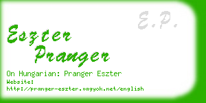 eszter pranger business card